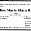 Schmidt Karoline Maria Klara 1910-2001 Todesanzeige